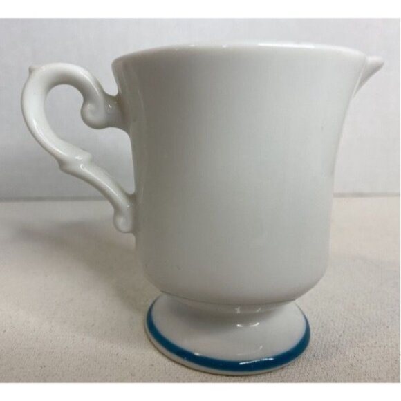 Vintage Milk Creamer Blue Bird & Berry Design 3 1/8" Tall - Picture 3 of 6